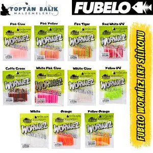 Fubelo Wormiez LRF Silikon Yemi - White Pink Glow 5.2 cm (18 Adet)