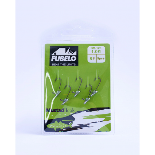 Fubelo Flat Head LRF Jighead Avcı Zoka Serisi (8 No İğne - 5 Adet) (1 gr)