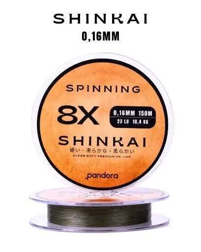 Pandora Shinkai Spinning Örgü İp Misina 150 m - 0.16 mm Dark Green