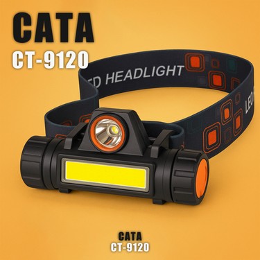 Cata 9120 Madenci Kafa Lambası Beyaz LED Aydınlatma Özellikleriyle Su Geçirmez Tasarım