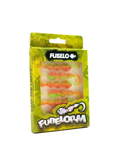 Fubelo Fubelorm Kokulu Orak Kuyruk LRF Silikon Yemi - Fire Tiger 60mm (BM-600 FT)