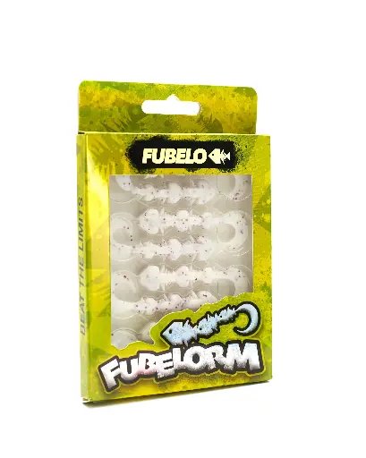 Fubelo Fubelorm Kokulu Orak Kuyruk LRF Silikon Yemi - Pearl White Glow 60mm (BM-600 PWG)