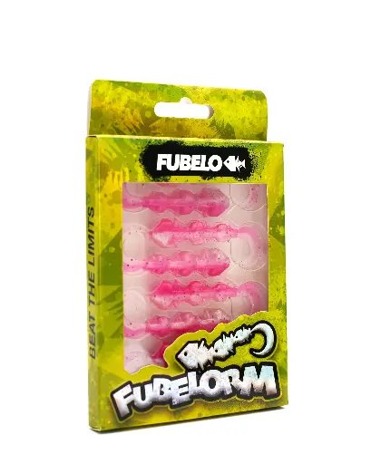 Fubelo Fubelorm Kokulu Orak Kuyruk LRF Silikon Yemi - White Pink Glow 60mm (BM-600 WPG)