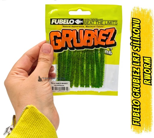 Fubelo Grubiez LRF ve Spin Silikon Yemi - R Worm Glow 7cm (BM-91 RG)